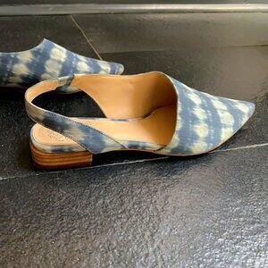Vince Camuto Blue Tie Dye Sling/Mule Flats size 8 1/2